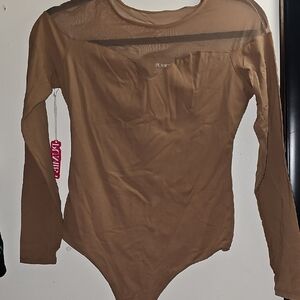 Brown Long Sleeve Bodysuit